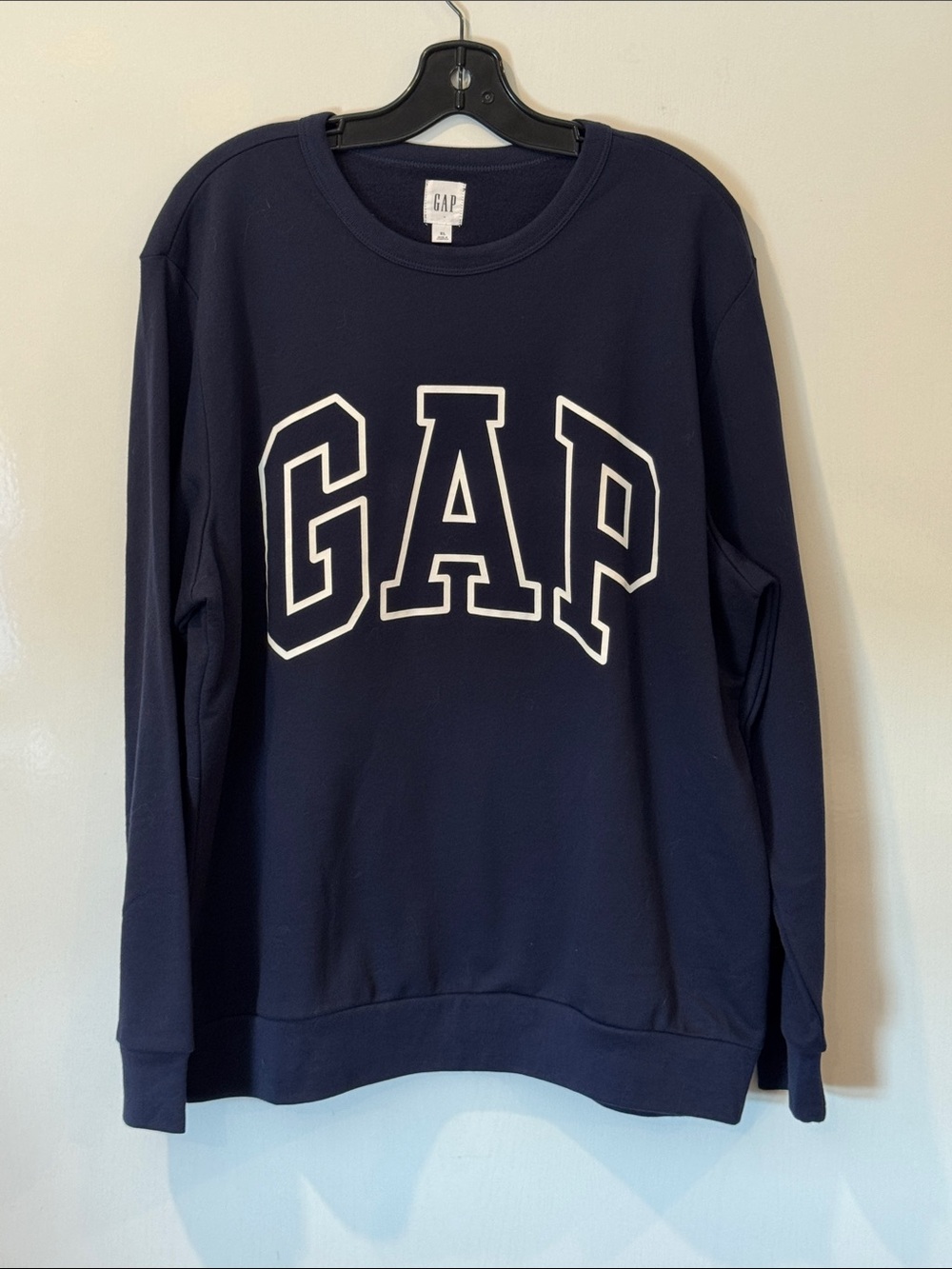 GAP Navy Blue Crewneck Sweater with White Logo